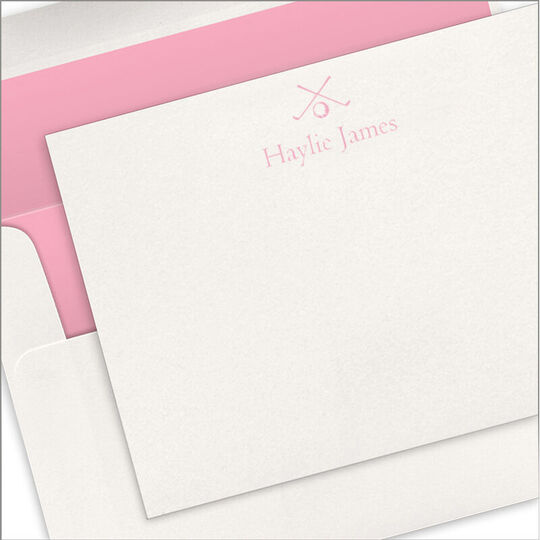 Golf Clubs  Flat Note Cards - Letterpress